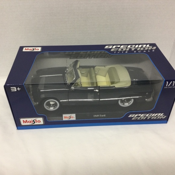 1949 Maisto Ford Convertible Blue Gray Special Edition 1:18 Die Cast Car NIB - Picture 2 of 10